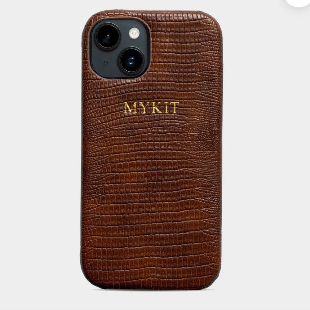 Insérif Brown Lizard Leather Magsafe Iphone Case